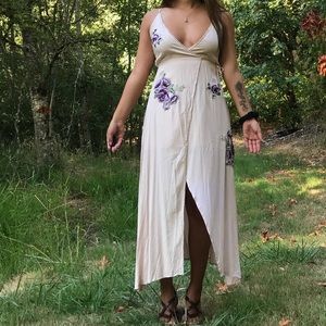 Floral embroidered sundress